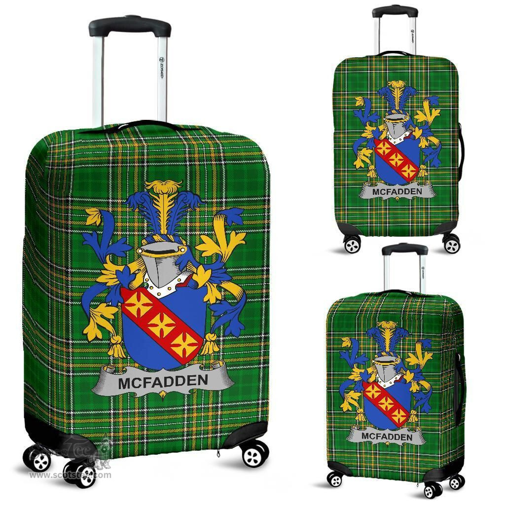 Irish McFadden or McFadyen Coat of Arms Family Crest Ireland Luggage Cover Irish National Tartan Irish County Luggage Cover
