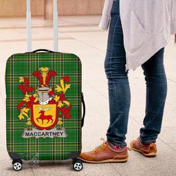 Irish McCartney or MacCartney Coat of Arms Family Crest Ireland Luggage Cover Irish National Tartan Irish County Luggage Cover