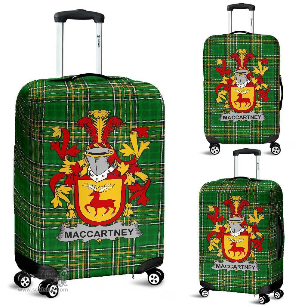 Irish McCartney or MacCartney Coat of Arms Family Crest Ireland Luggage Cover Irish National Tartan Irish County Luggage Cover