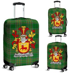 Irish McCartney or MacCartney Coat of Arms Family Crest Ireland Luggage Cover Irish National Tartan Irish County Luggage Cover