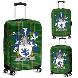 Irish McRery or McCrery Coat of Arms Family Crest Ireland Luggage Cover Irish National Tartan Irish County Luggage Cover