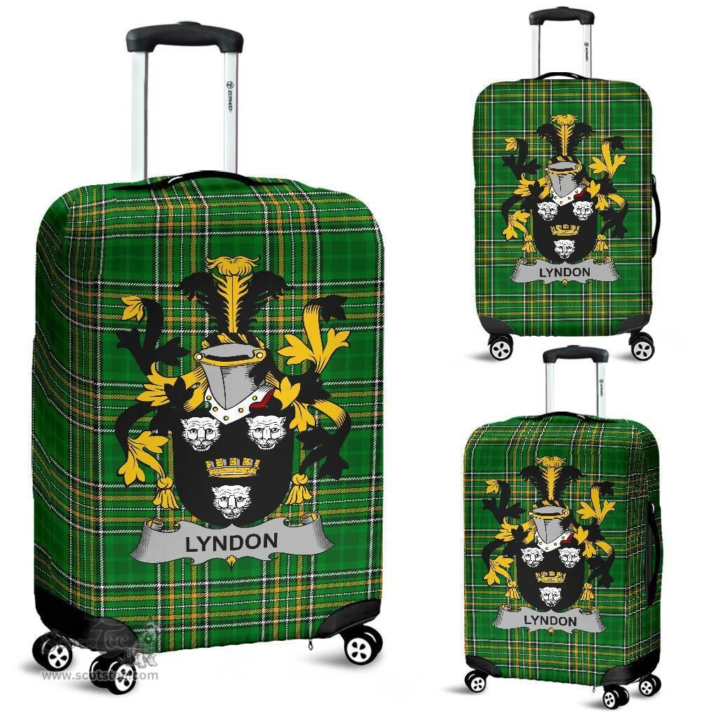 Irish Lyndon or Gindon Coat of Arms Family Crest Ireland Luggage Cover Irish National Tartan Irish County Luggage Cover