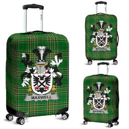Irish Maxwell Coat of Arms Family Crest Ireland Luggage Cover Irish National Tartan Irish County Luggage Cover