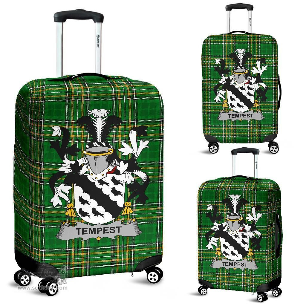 Irish Tempest Coat of Arms Family Crest Ireland Luggage Cover Irish National Tartan Irish County Luggage Cover