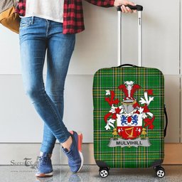 Irish Mulvihill or O'Mulvihill Coat of Arms Family Crest Ireland Luggage Cover Irish National Tartan Irish County Luggage Cover