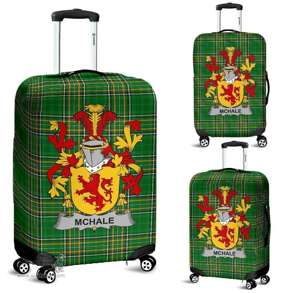 Irish McHale or MacHale Coat of Arms Family Crest Ireland Luggage Cover Irish National Tartan Irish County Luggage Cover