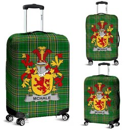 Irish McHale or MacHale Coat of Arms Family Crest Ireland Luggage Cover Irish National Tartan Irish County Luggage Cover