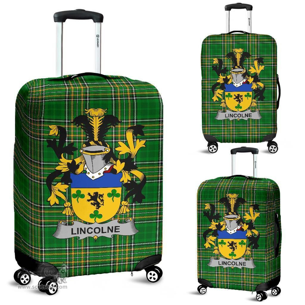 Irish Lincolne Coat of Arms Family Crest Ireland Luggage Cover Irish National Tartan Irish County Luggage Cover