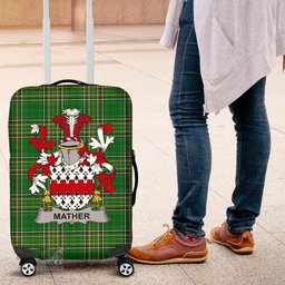 Irish Mather or Mathers Coat of Arms Family Crest Ireland Luggage Cover Irish National Tartan Irish County Luggage Cover
