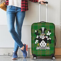 Irish Looney or O'Lunney Coat of Arms Family Crest Ireland Luggage Cover Irish National Tartan Irish County Luggage Cover