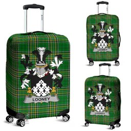 Irish Looney or O'Lunney Coat of Arms Family Crest Ireland Luggage Cover Irish National Tartan Irish County Luggage Cover