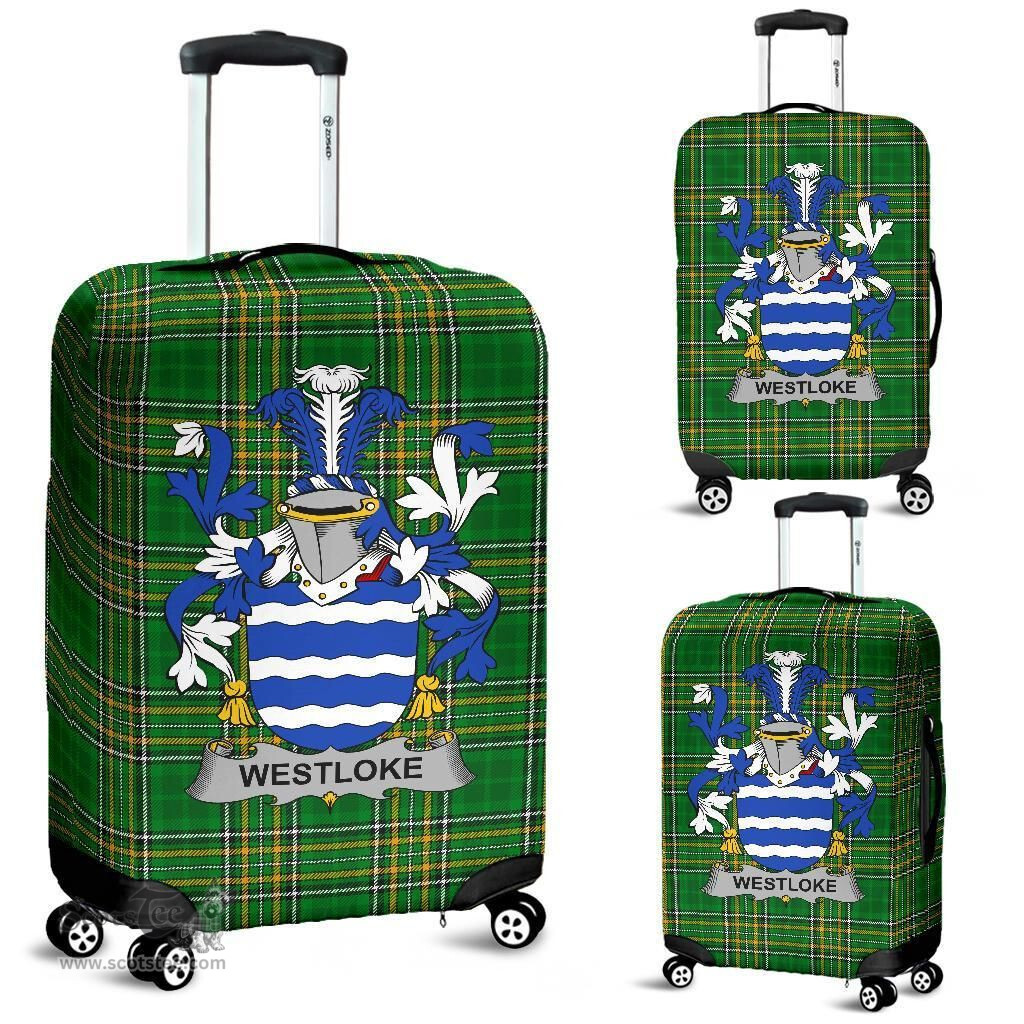 Irish Westloke or Westlock Coat of Arms Family Crest Ireland Luggage Cover Irish National Tartan Irish County Luggage Cover