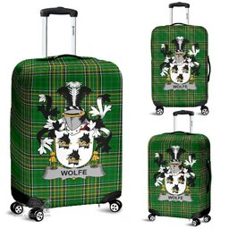 Irish Wolfe Coat of Arms Family Crest Ireland Luggage Cover Irish National Tartan Irish County Luggage Cover