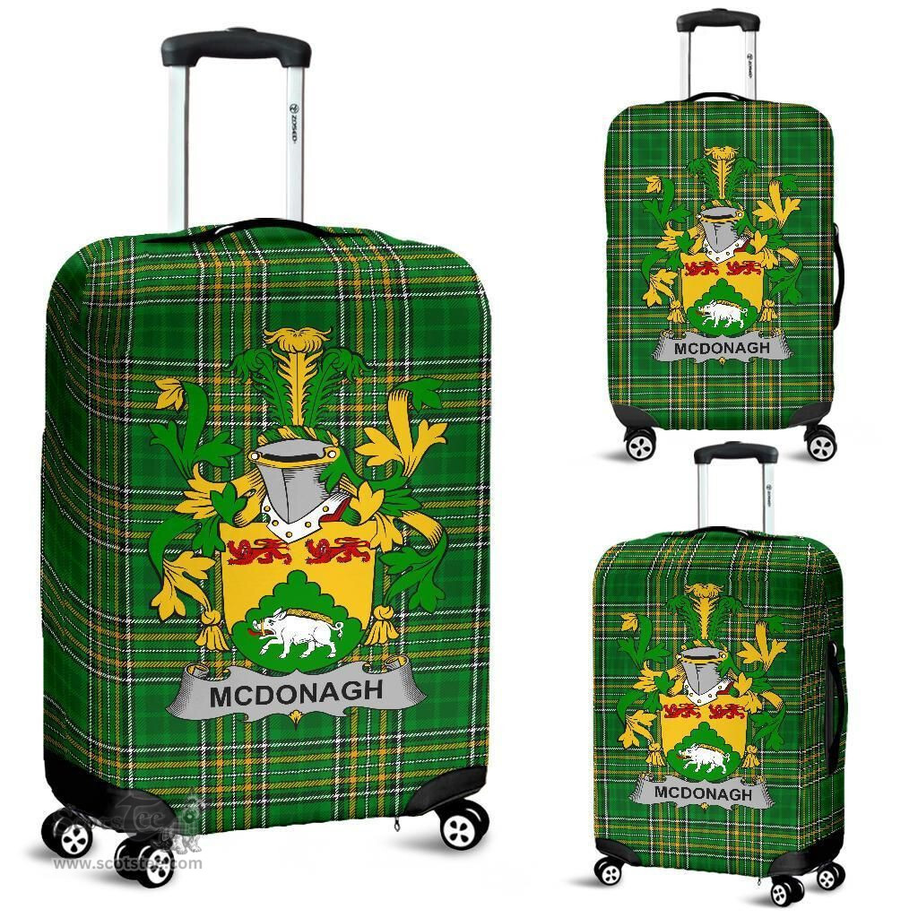 Irish McDonagh or McDonogh Coat of Arms Family Crest Ireland Luggage Cover Irish National Tartan Irish County Luggage Cover