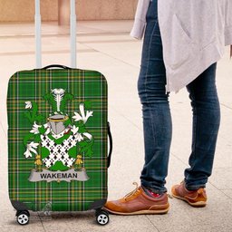 Irish Wakeman Coat of Arms Family Crest Ireland Luggage Cover Irish National Tartan Irish County Luggage Cover