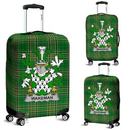 Irish Wakeman Coat of Arms Family Crest Ireland Luggage Cover Irish National Tartan Irish County Luggage Cover
