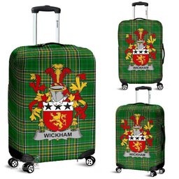 Irish Wickham Coat of Arms Family Crest Ireland Luggage Cover Irish National Tartan Irish County Luggage Cover