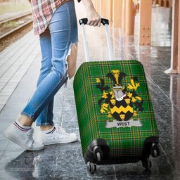 Irish West Coat of Arms Family Crest Ireland Luggage Cover Irish National Tartan Irish County Luggage Cover