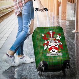 Irish Witter Coat of Arms Family Crest Ireland Luggage Cover Irish National Tartan Irish County Luggage Cover