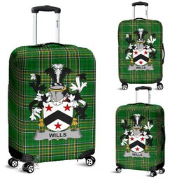 Irish Wills Coat of Arms Family Crest Ireland Luggage Cover Irish National Tartan Irish County Luggage Cover