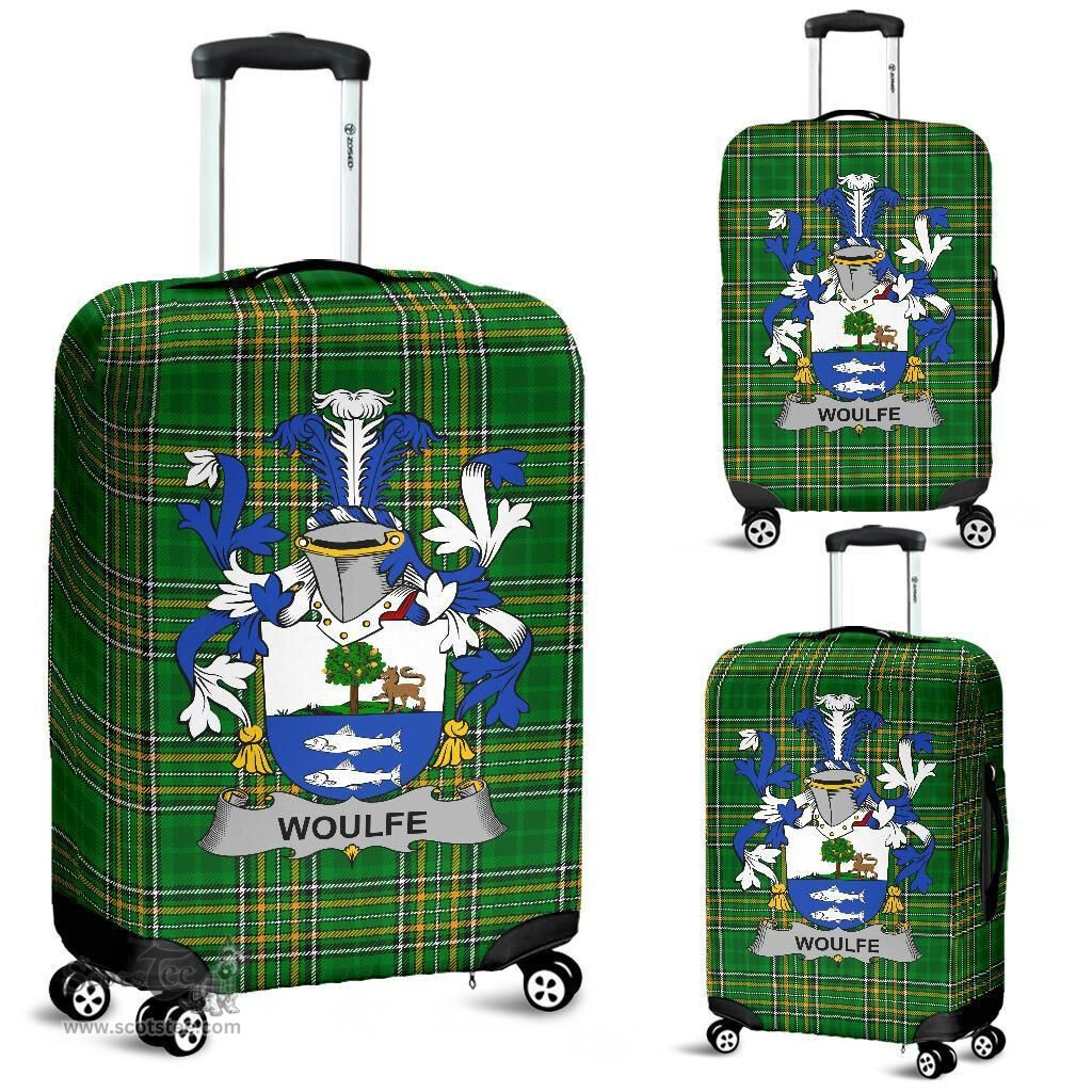 Irish Woulfe Coat of Arms Family Crest Ireland Luggage Cover Irish National Tartan Irish County Luggage Cover
