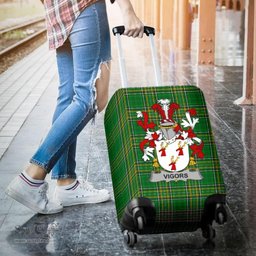 Irish Vigors Coat of Arms Family Crest Ireland Luggage Cover Irish National Tartan Irish County Luggage Cover