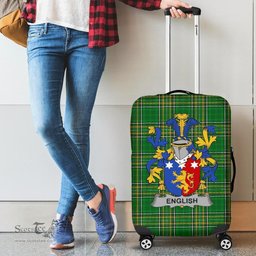 Irish English Coat of Arms Family Crest Ireland Luggage Cover Irish National Tartan Irish County Luggage Cover