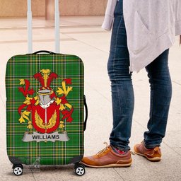 Irish Williams Coat of Arms Family Crest Ireland Luggage Cover Irish National Tartan Irish County Luggage Cover