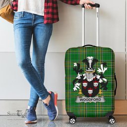 Irish Woodford Coat of Arms Family Crest Ireland Luggage Cover Irish National Tartan Irish County Luggage Cover