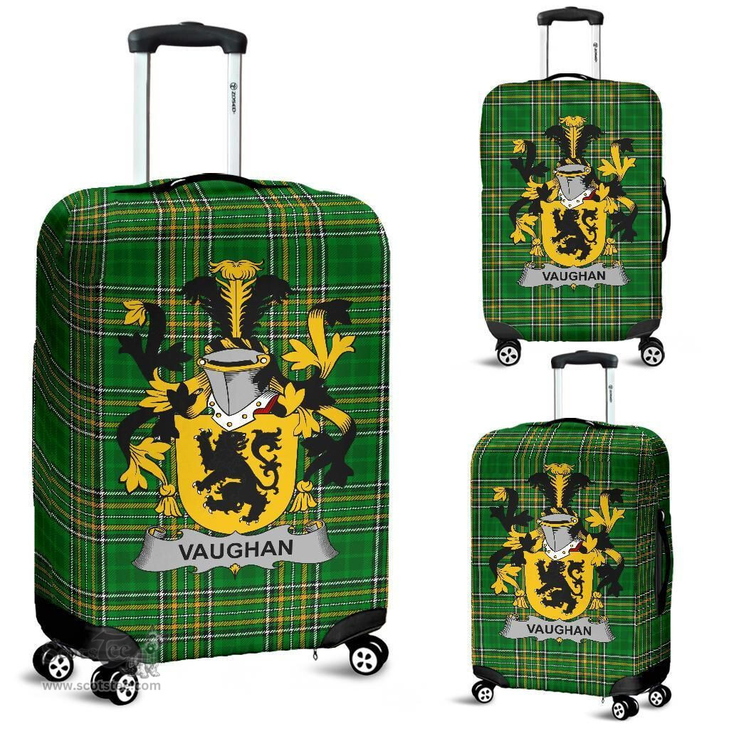 Irish Vaughan Coat of Arms Family Crest Ireland Luggage Cover Irish National Tartan Irish County Luggage Cover