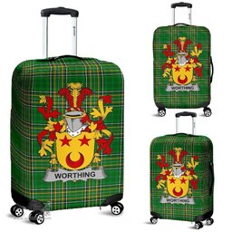 Irish Worthing Coat of Arms Family Crest Ireland Luggage Cover Irish National Tartan Irish County Luggage Cover