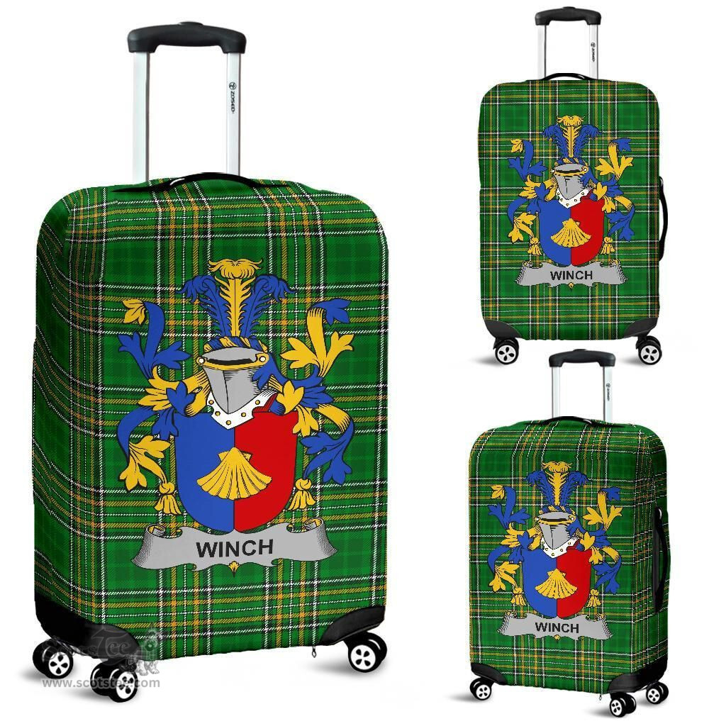 Irish Winch Coat of Arms Family Crest Ireland Luggage Cover Irish National Tartan Irish County Luggage Cover