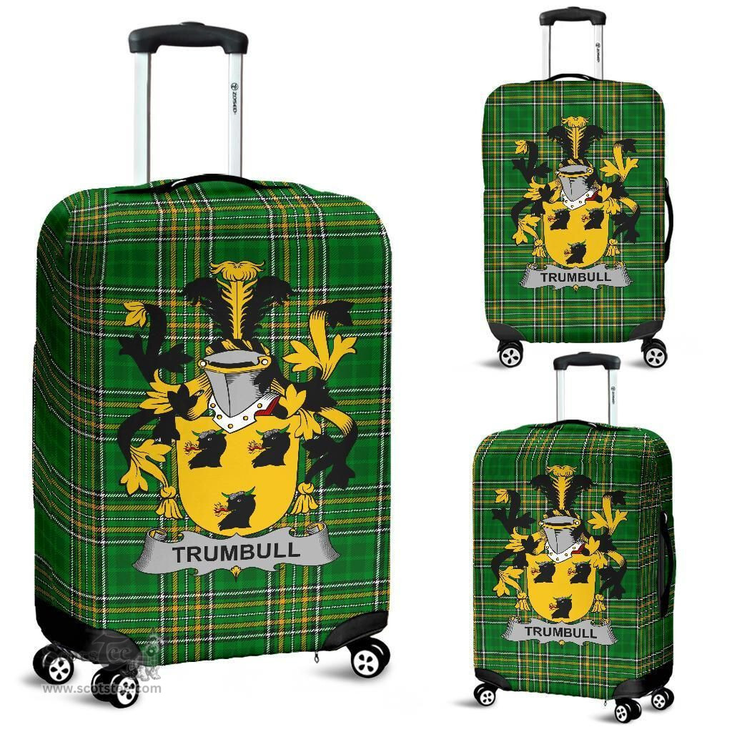 Irish Trumbull or Turnbull Coat of Arms Family Crest Ireland Luggage Cover Irish National Tartan Irish County Luggage Cover