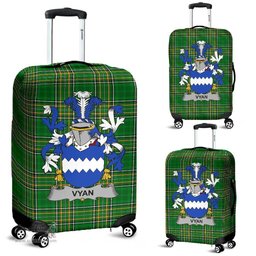Irish Vyan Coat of Arms Family Crest Ireland Luggage Cover Irish National Tartan Irish County Luggage Cover