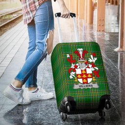 Irish Villiers Coat of Arms Family Crest Ireland Luggage Cover Irish National Tartan Irish County Luggage Cover