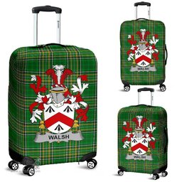 Irish Walsh Coat of Arms Family Crest Ireland Luggage Cover Irish National Tartan Irish County Luggage Cover
