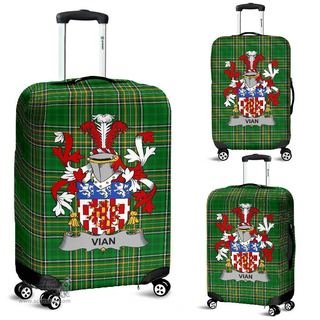 Irish Vian Coat of Arms Family Crest Ireland Luggage Cover Irish National Tartan Irish County Luggage Cover