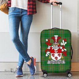 Irish Yelverton Coat of Arms Family Crest Ireland Luggage Cover Irish National Tartan Irish County Luggage Cover