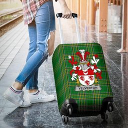 Irish Yelverton Coat of Arms Family Crest Ireland Luggage Cover Irish National Tartan Irish County Luggage Cover