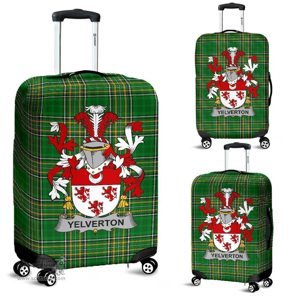 Irish Yelverton Coat of Arms Family Crest Ireland Luggage Cover Irish National Tartan Irish County Luggage Cover