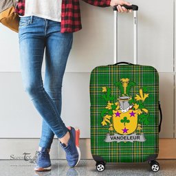 Irish Vandeleur Coat of Arms Family Crest Ireland Luggage Cover Irish National Tartan Irish County Luggage Cover