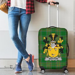 Irish Wotton Coat of Arms Family Crest Ireland Luggage Cover Irish National Tartan Irish County Luggage Cover