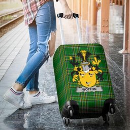 Irish Wotton Coat of Arms Family Crest Ireland Luggage Cover Irish National Tartan Irish County Luggage Cover