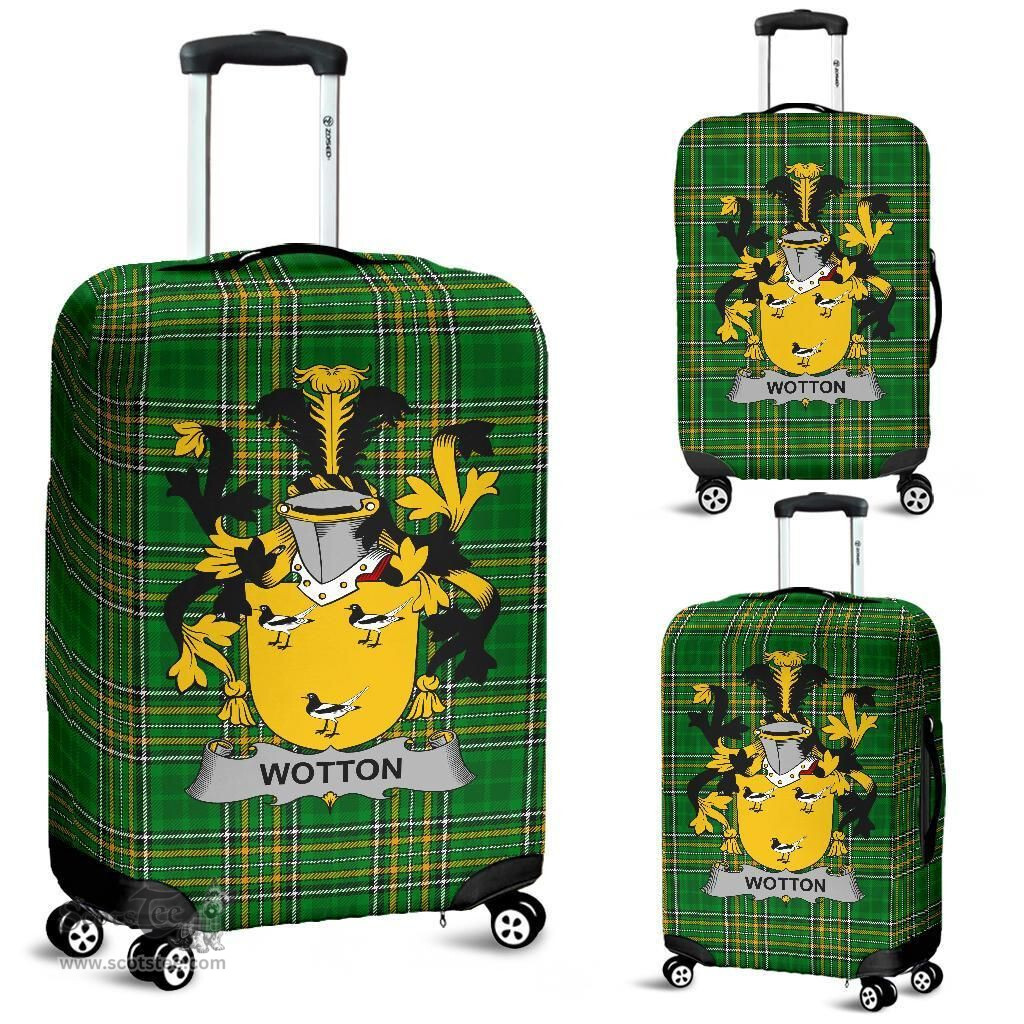 Irish Wotton Coat of Arms Family Crest Ireland Luggage Cover Irish National Tartan Irish County Luggage Cover