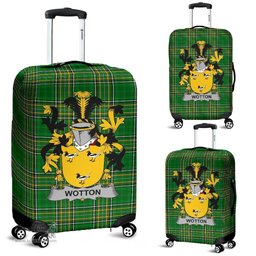 Irish Wotton Coat of Arms Family Crest Ireland Luggage Cover Irish National Tartan Irish County Luggage Cover