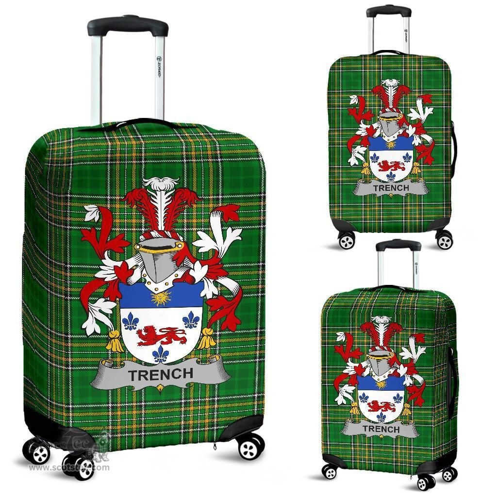 Irish Trench Coat of Arms Family Crest Ireland Luggage Cover Irish National Tartan Irish County Luggage Cover