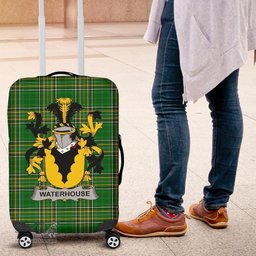 Irish Waterhouse Coat of Arms Family Crest Ireland Luggage Cover Irish National Tartan Irish County Luggage Cover