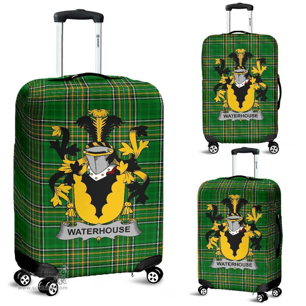 Irish Waterhouse Coat of Arms Family Crest Ireland Luggage Cover Irish National Tartan Irish County Luggage Cover