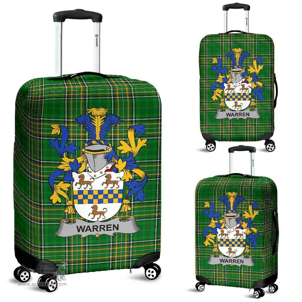 Irish Warren Coat of Arms Family Crest Ireland Luggage Cover Irish National Tartan Irish County Luggage Cover