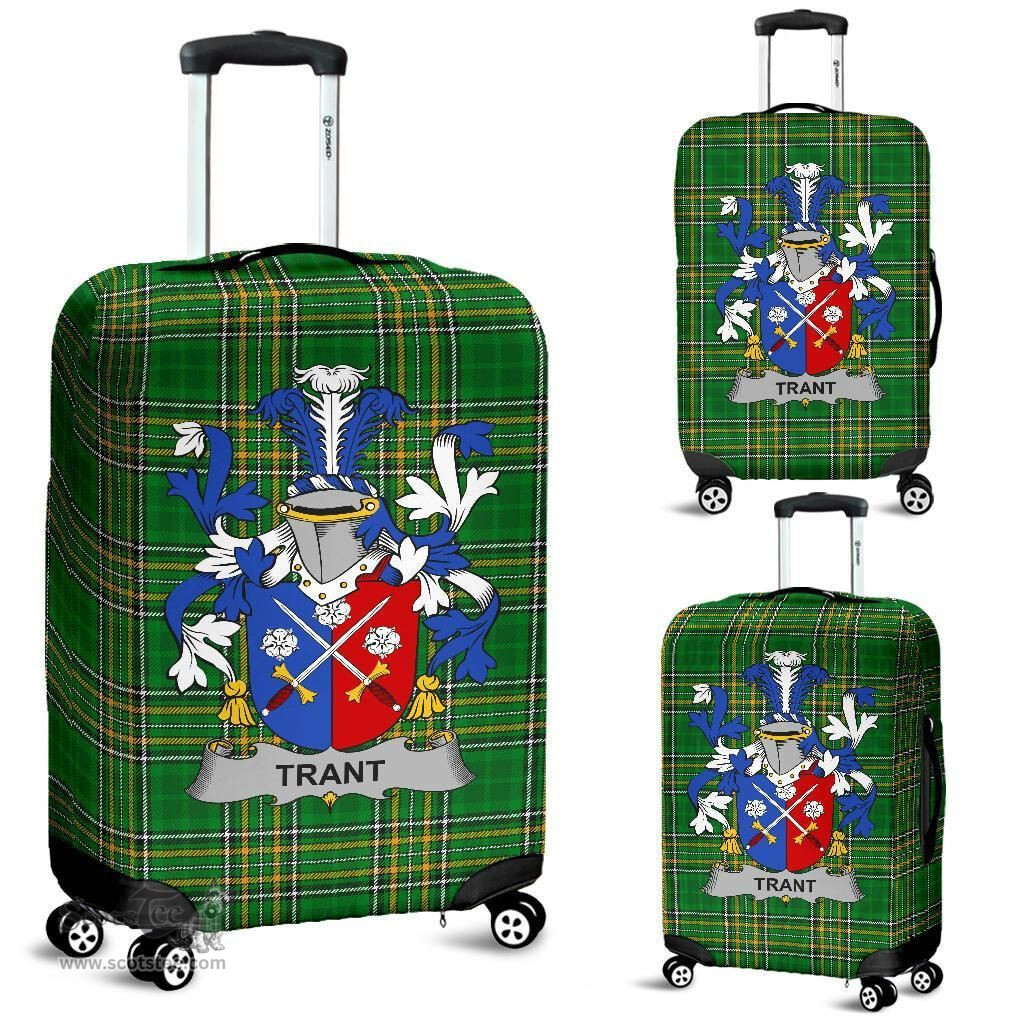 Irish Trant or Trent Coat of Arms Family Crest Ireland Luggage Cover Irish National Tartan Irish County Luggage Cover